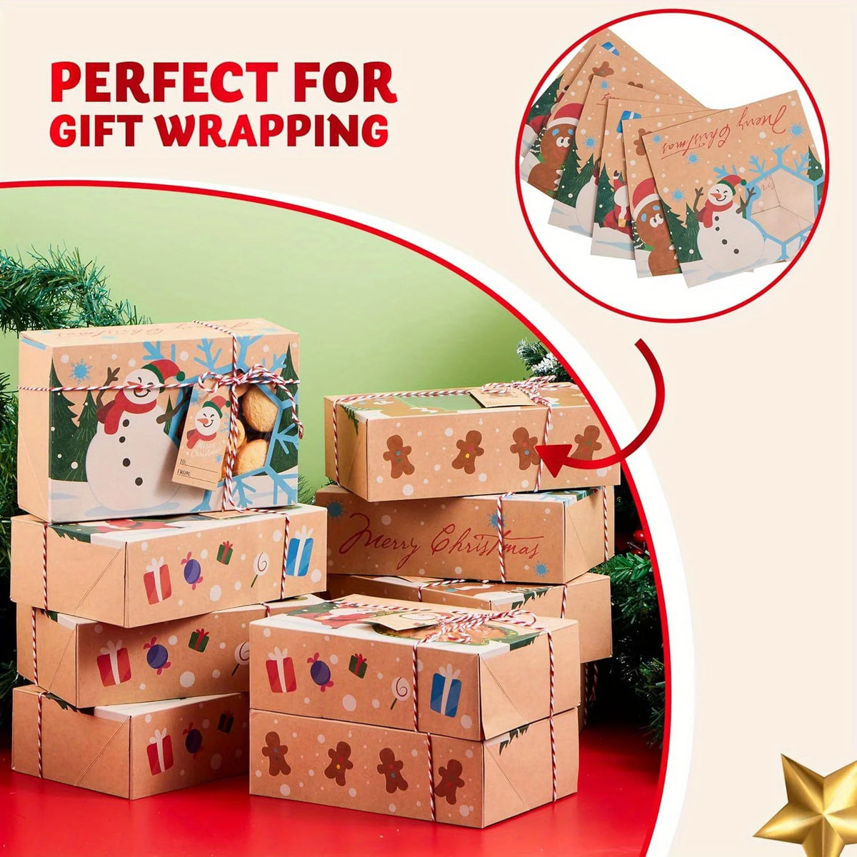 24 PCS Christmas Cookie Gift Baking Box