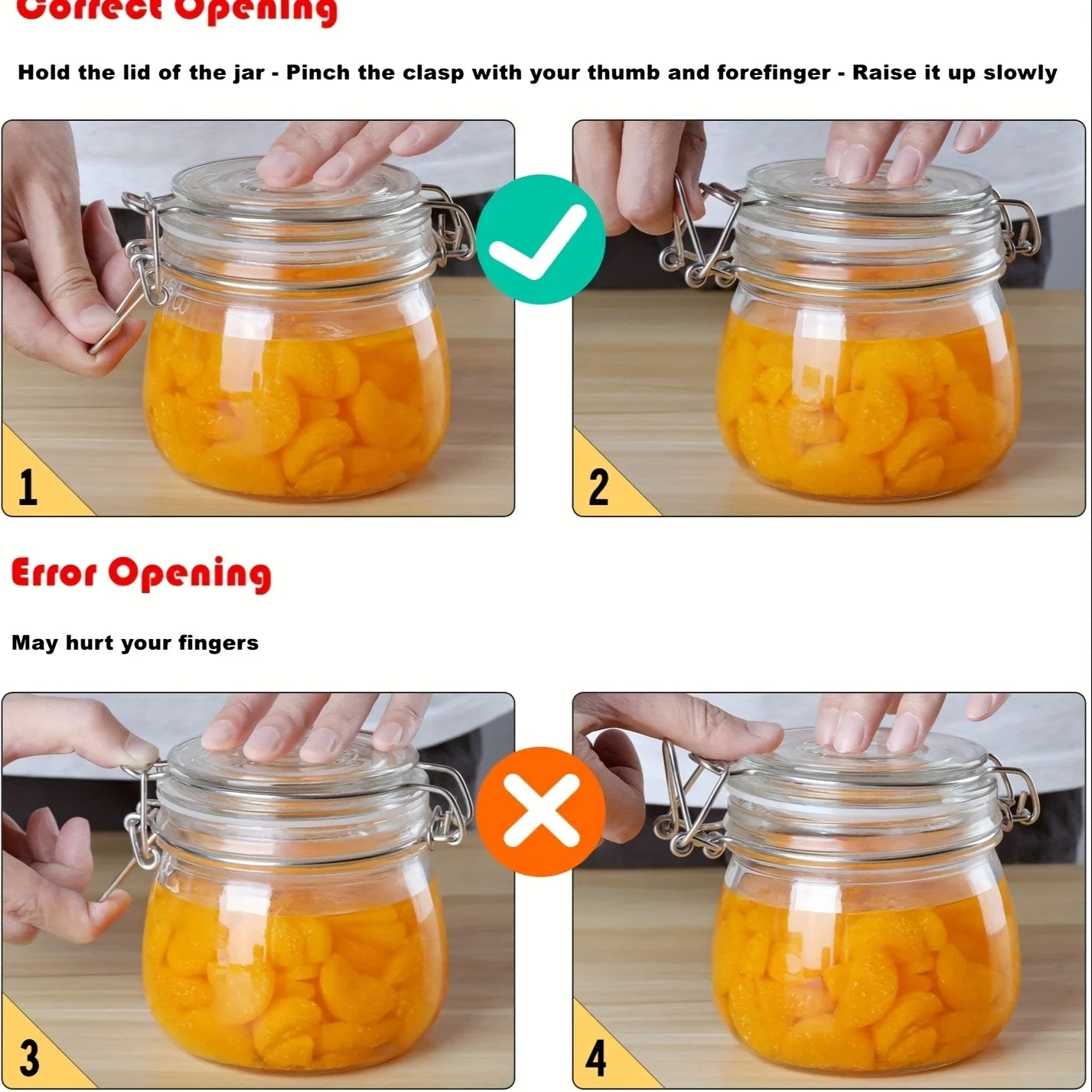 Airtight Glass Canister Set Of 3 with Lids 78oz Food Storage Jar Square -