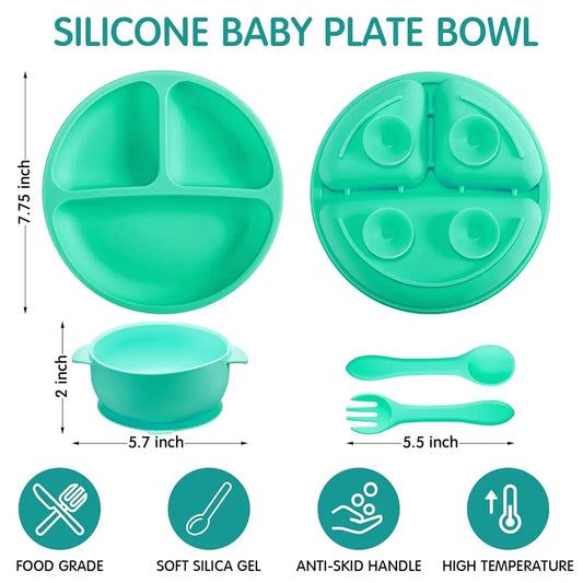 12 Pcs Silicone Bowl with Suction
