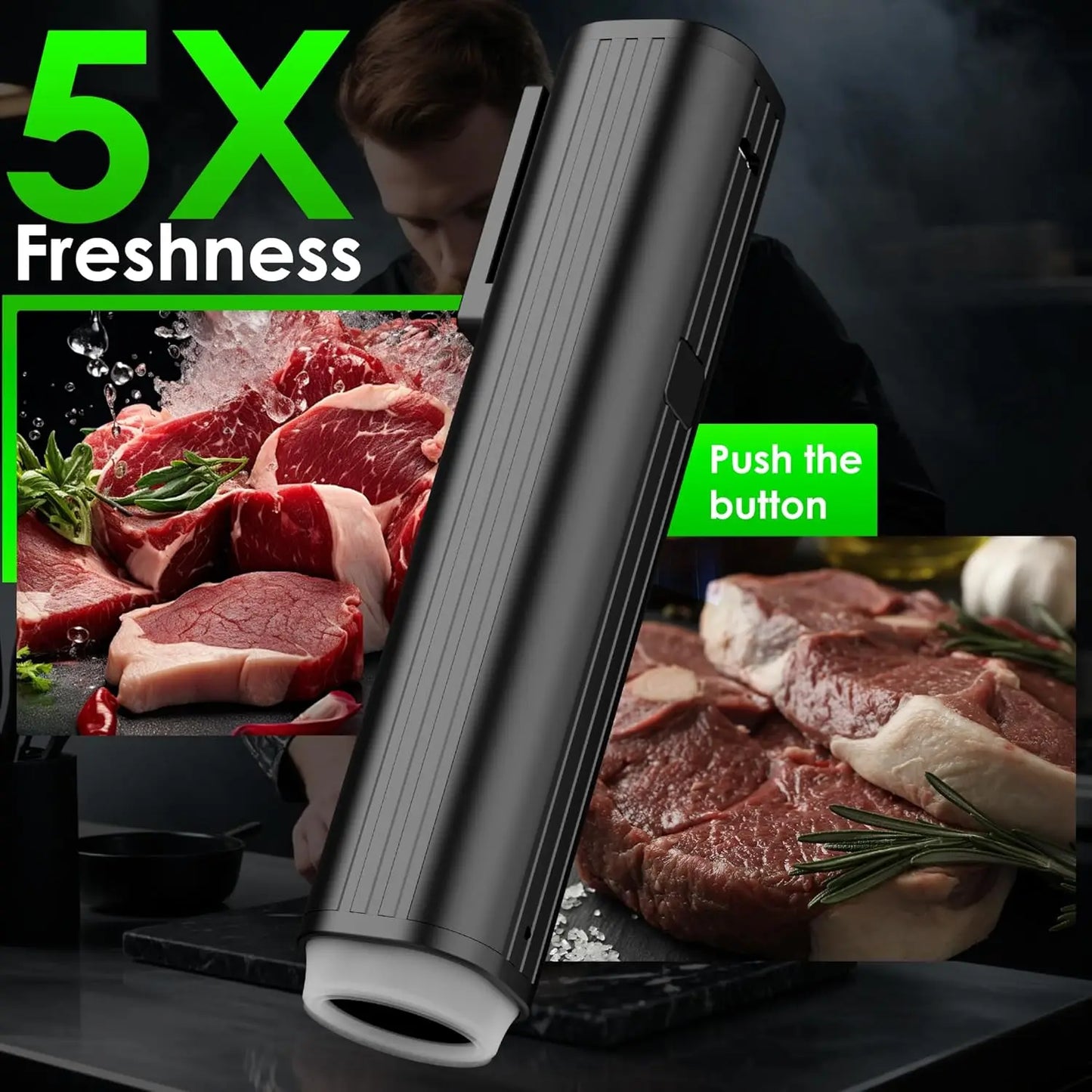 Vacuum Sealer, Portable handheld Vacuum Sealer Portable display, 2