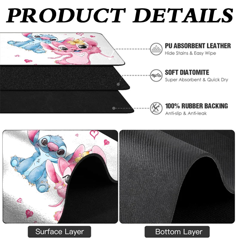 Disney Lilo Stitch Couple Drying Mat