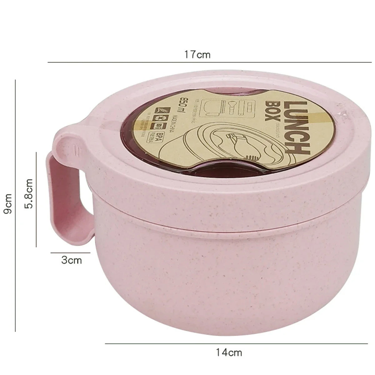 850ml Microwave Soup Bowl with Lid
