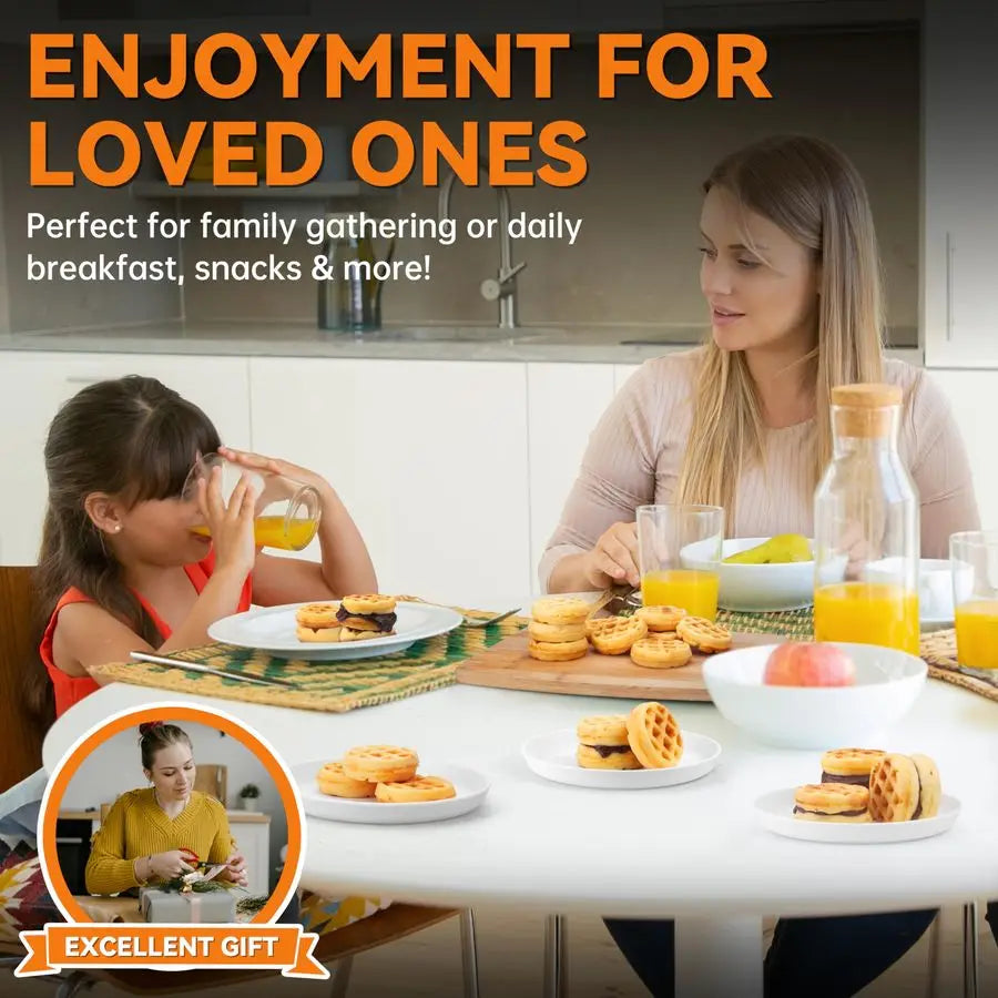 Mini Waffle Maker for Kids amp Adults, Small Waffle Maker Mini Belgian Waffle Machine, 11 X 2.2 Tiny Nonstick Waffles Iron, Reci