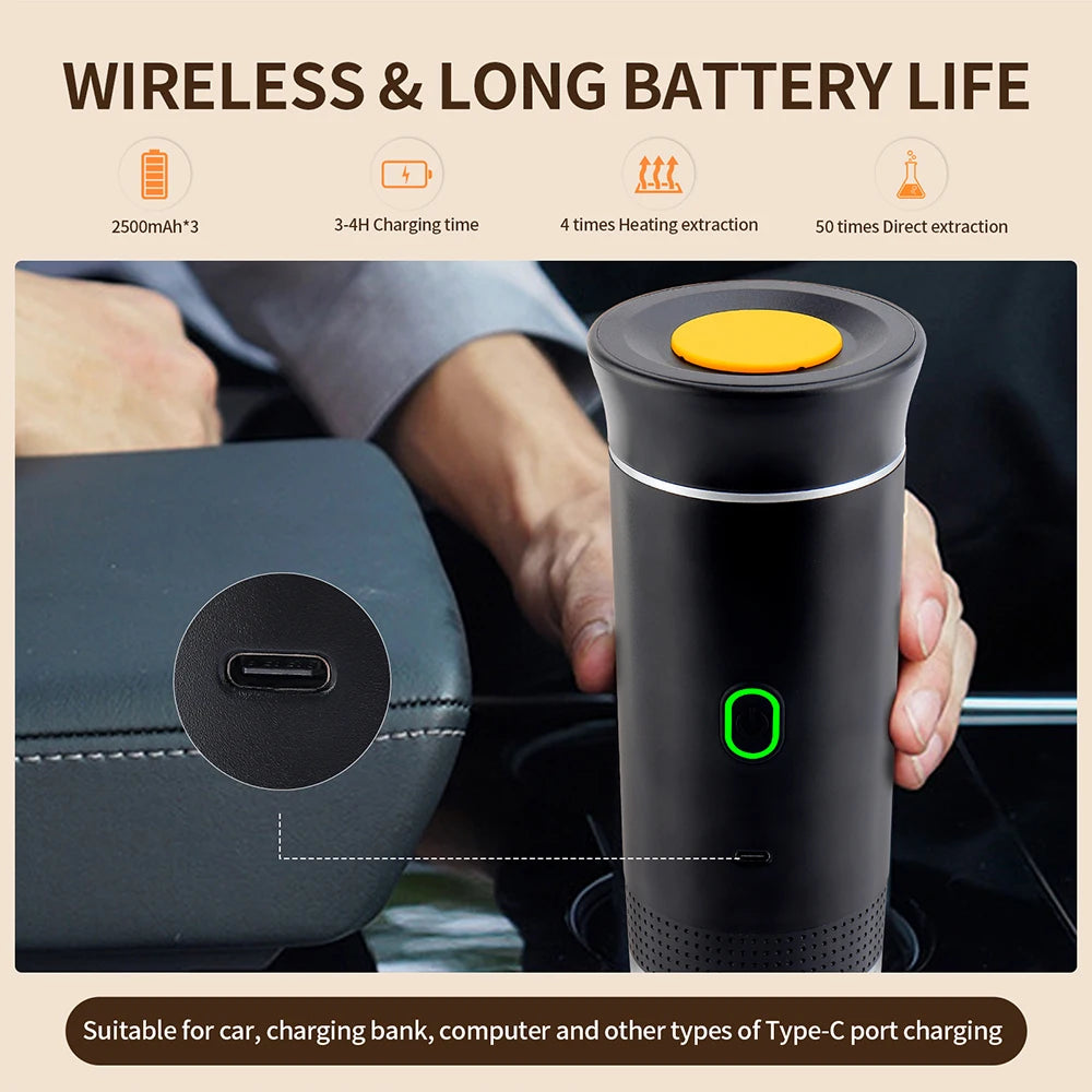 Wireless Electric Portable Espresso Coffee Machine