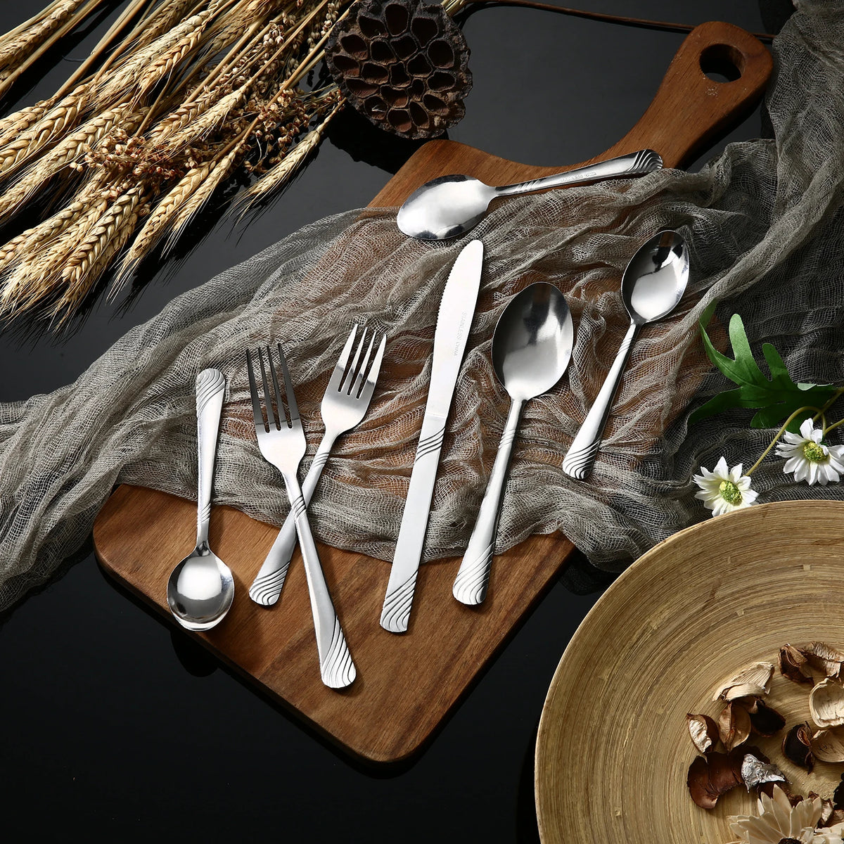 48-Piece Stainless Steel Flatware Set