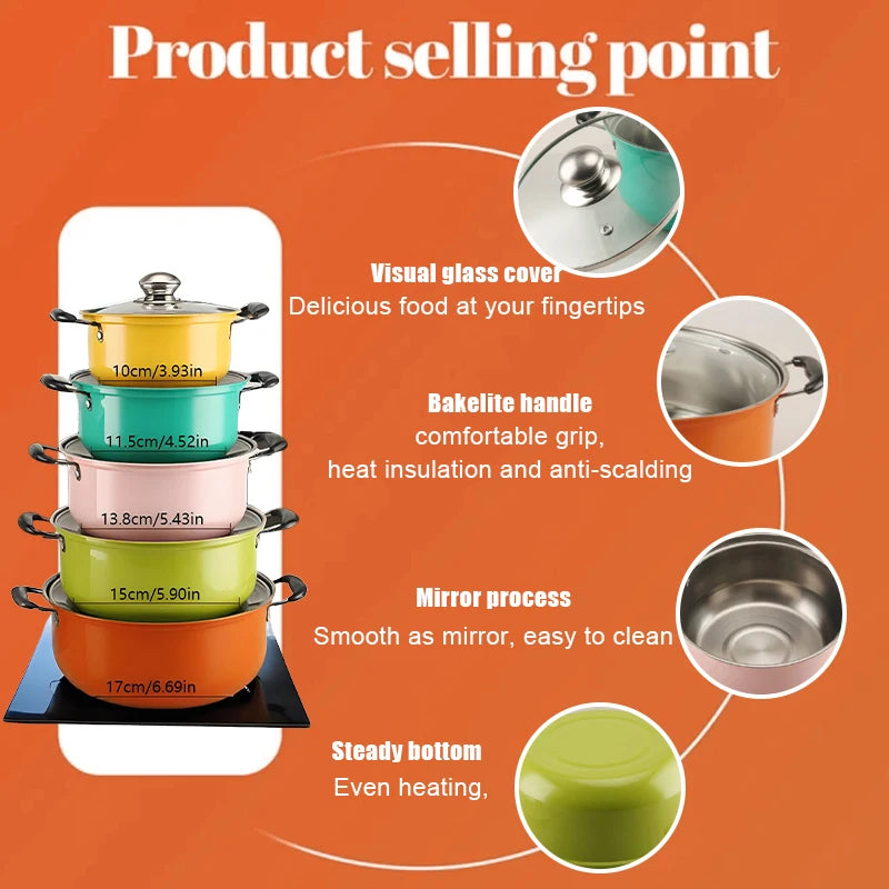 10-piece stainless steel cookware set