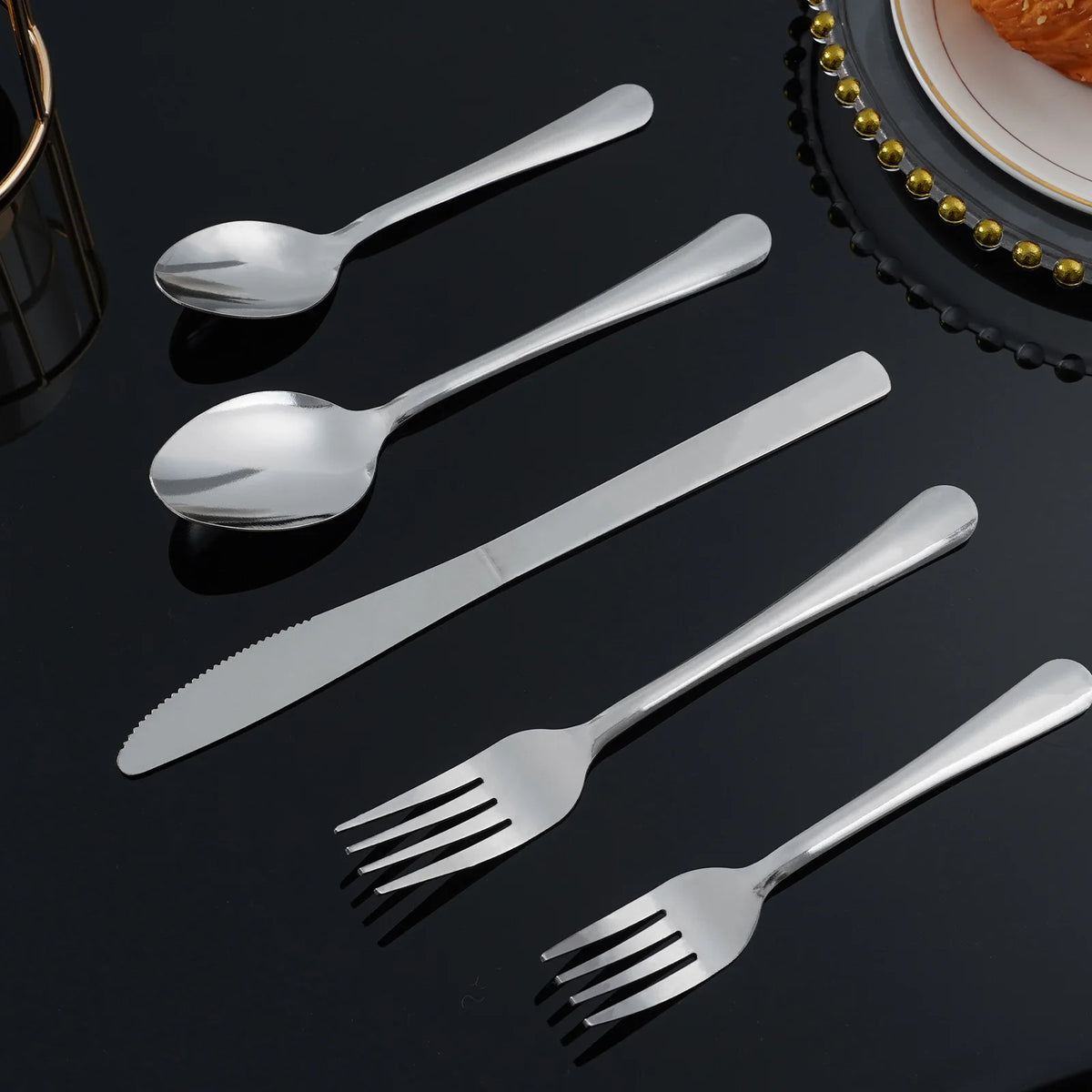 60Pcs Stainless Steel Flatware Set