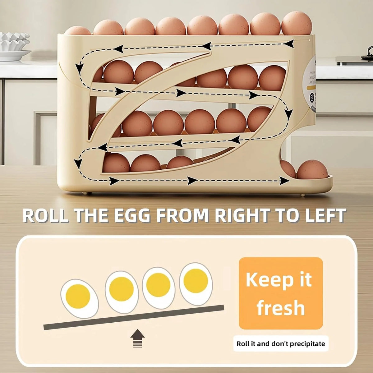 4-Tier Sliding Egg Dispenser,