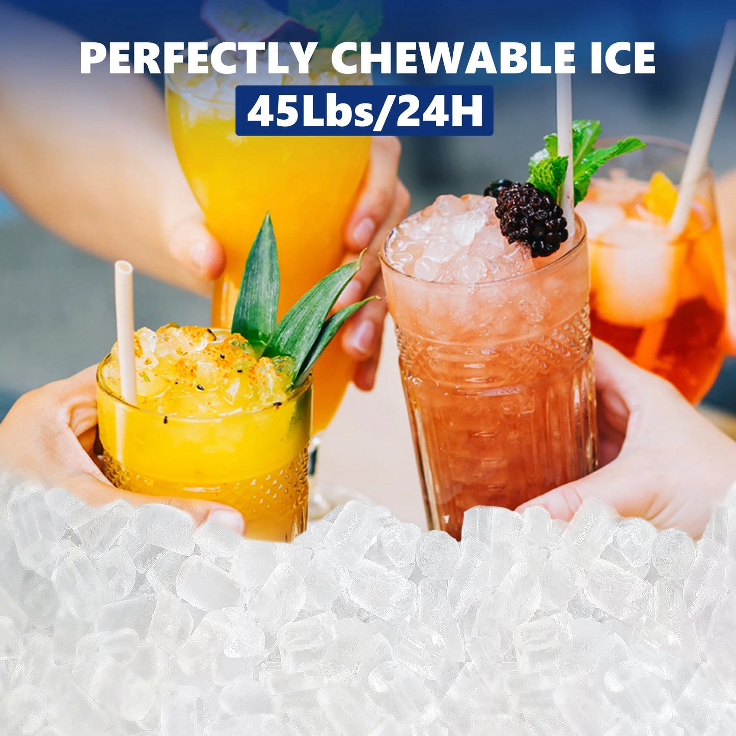 SIMZLIFE Nugget Ice Maker Countertop