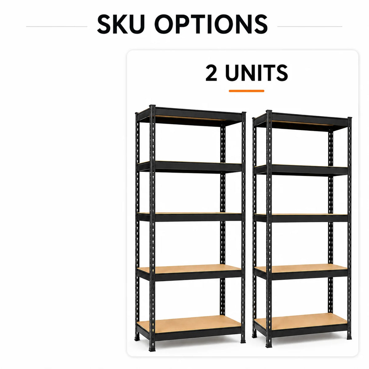 27.6'W X 60'H 5-Tier Garage Shelving Unit,
