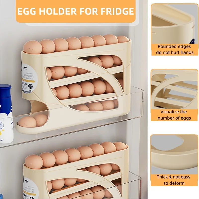 4-Tier Sliding Egg Dispenser,