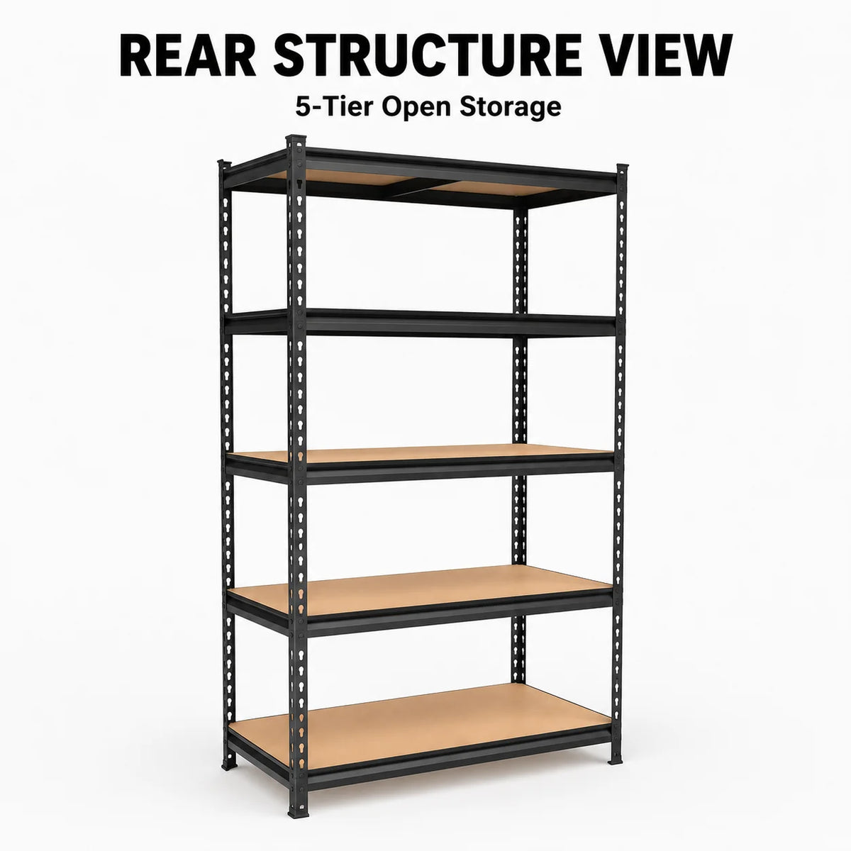 27.6'W X 60'H 5-Tier Garage Shelving Unit,