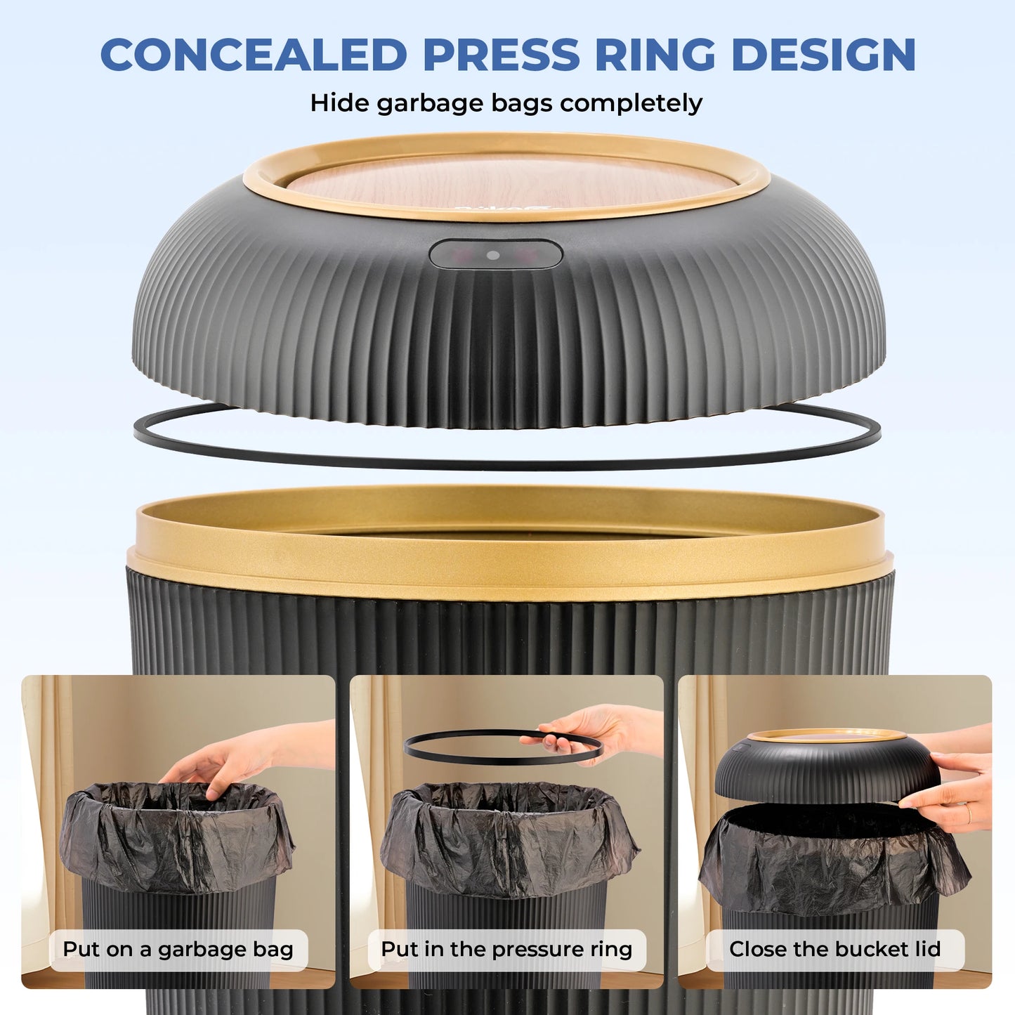 Smart Sensor Trash Can Automatic Touchless