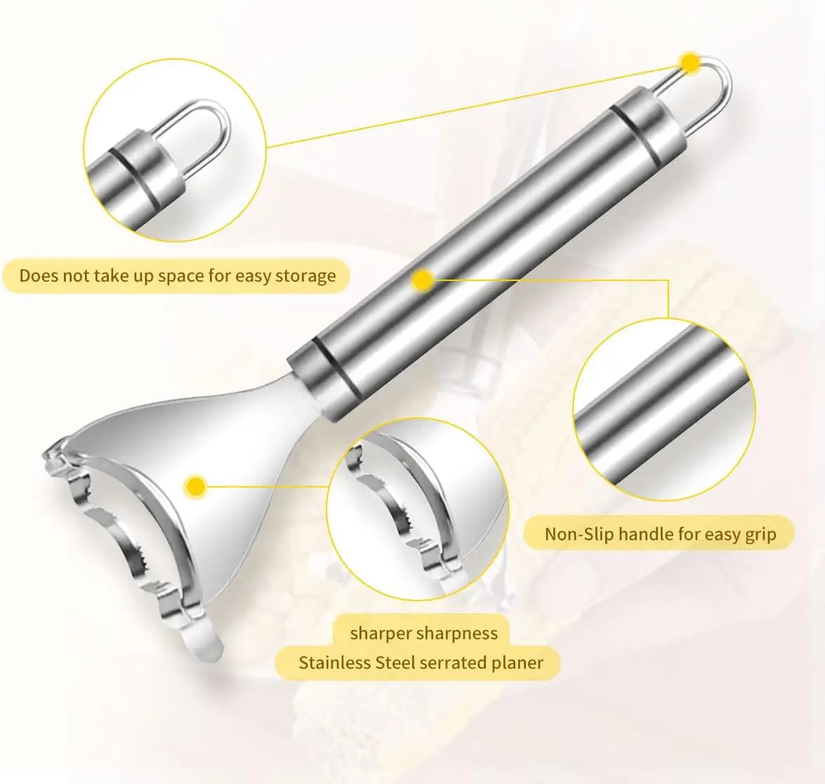 Corn Peeler Stainless Steel Tool Magic Corn Stripp