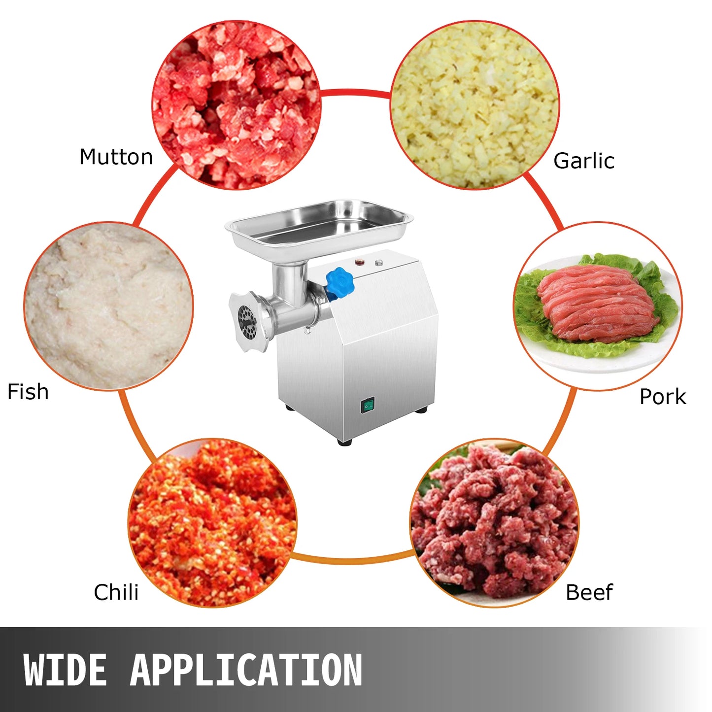 250Kg/H Electric Meat Mincer Grinder