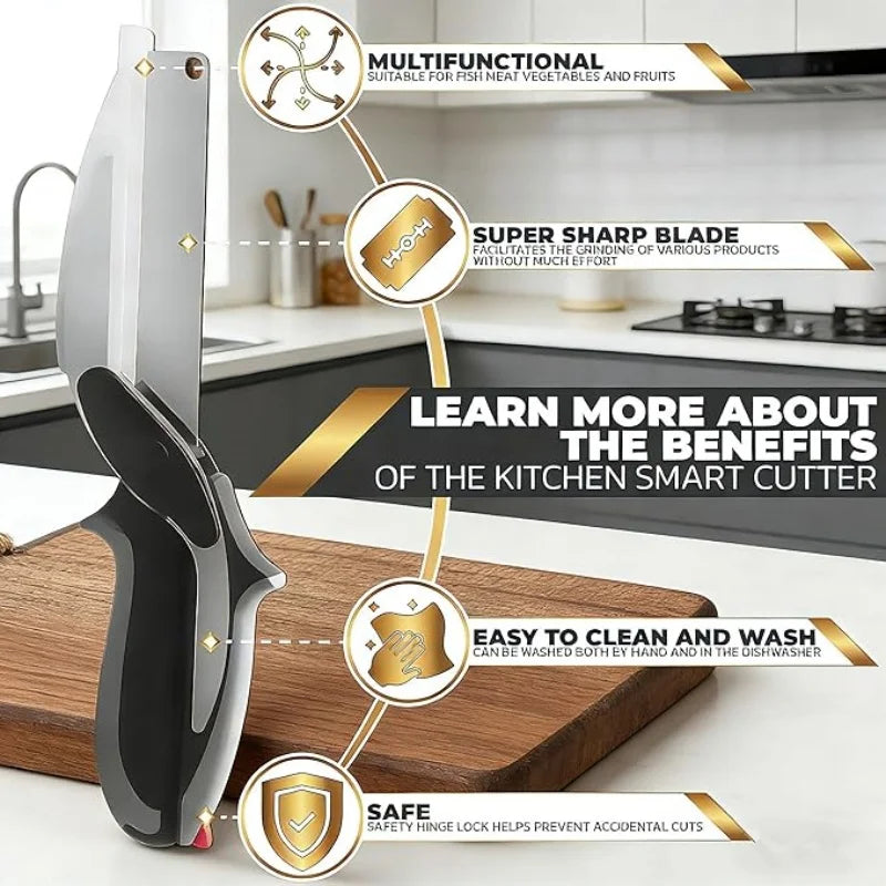 2 in 1 Kitchen Scissors for Food