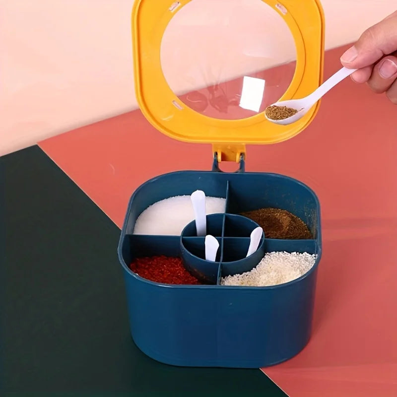 A 4-In-1 Large Capacity Seasoning Box with a Lid
