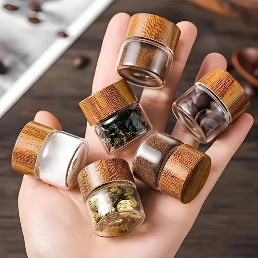 6 - Pack Mini Glass Dispenser Bottles -