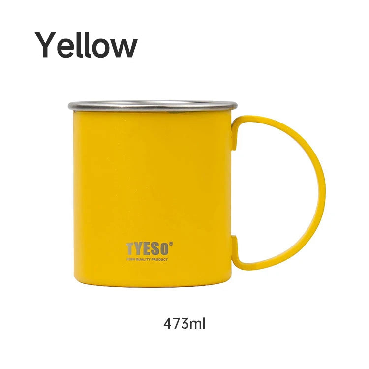 Tyeso Anti-scalding 304 Stainless Steel Cups Plastic Handle
