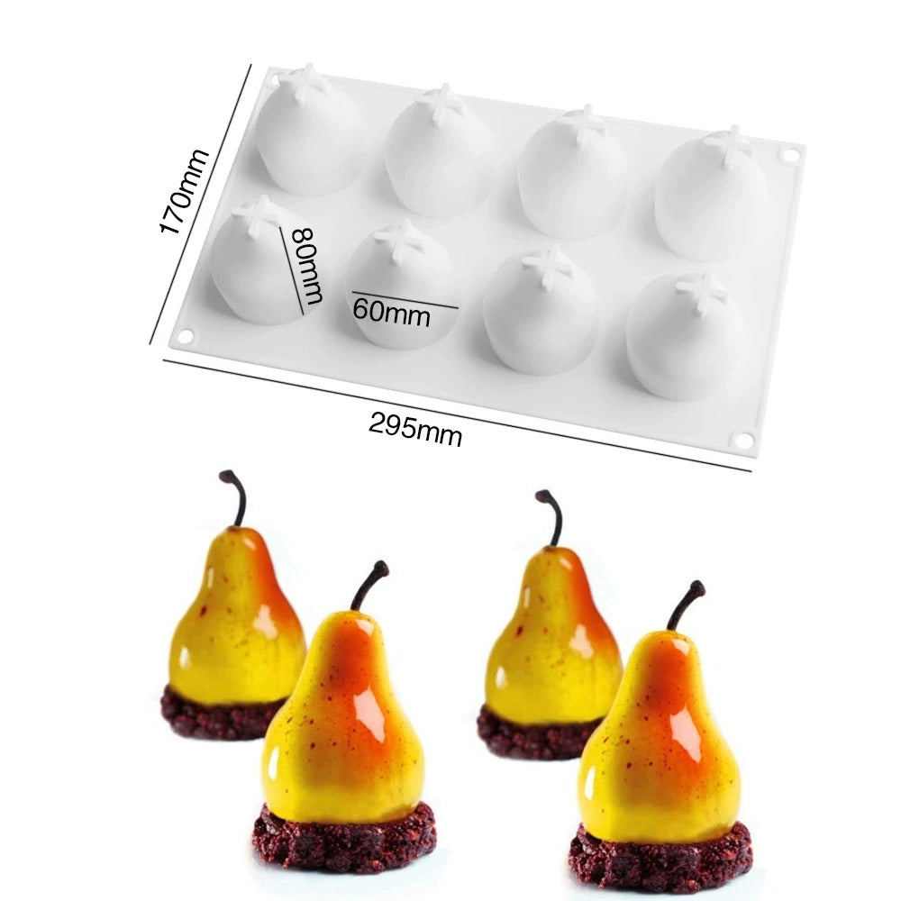 Pineapple Pear Peach Fruit Series Cake Silicone Mold