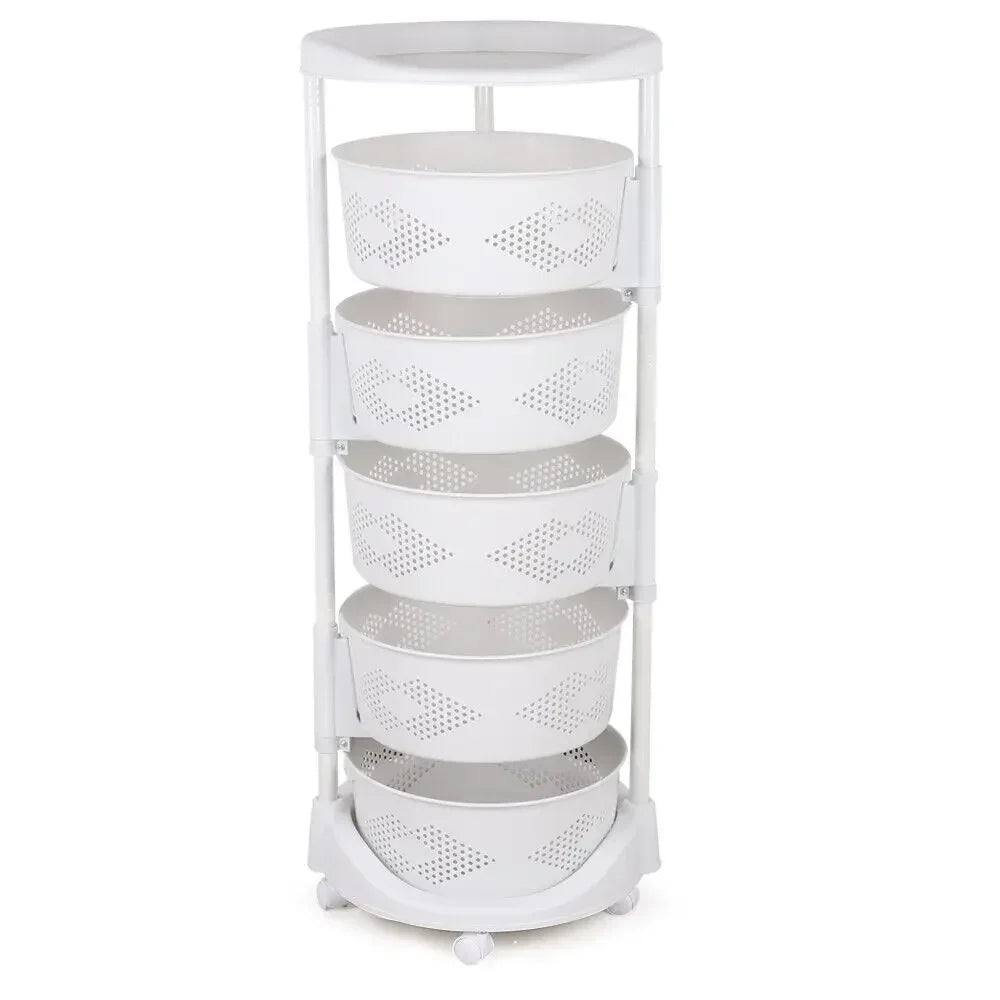 5 Tier Rotating Kitchen Organizer Rack