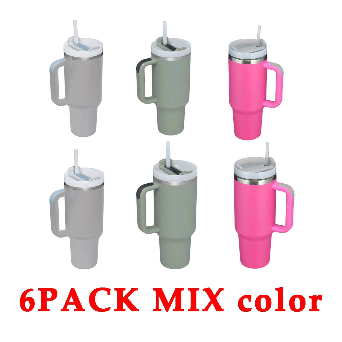 6pack 40oz Stainless Steel Double Wall Keep Cold Tumbler