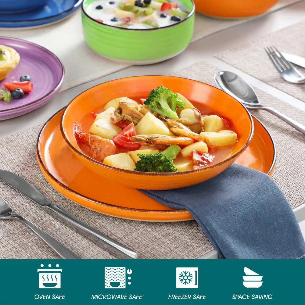 Vancasso 24PCS Ceramic Plate Tableware