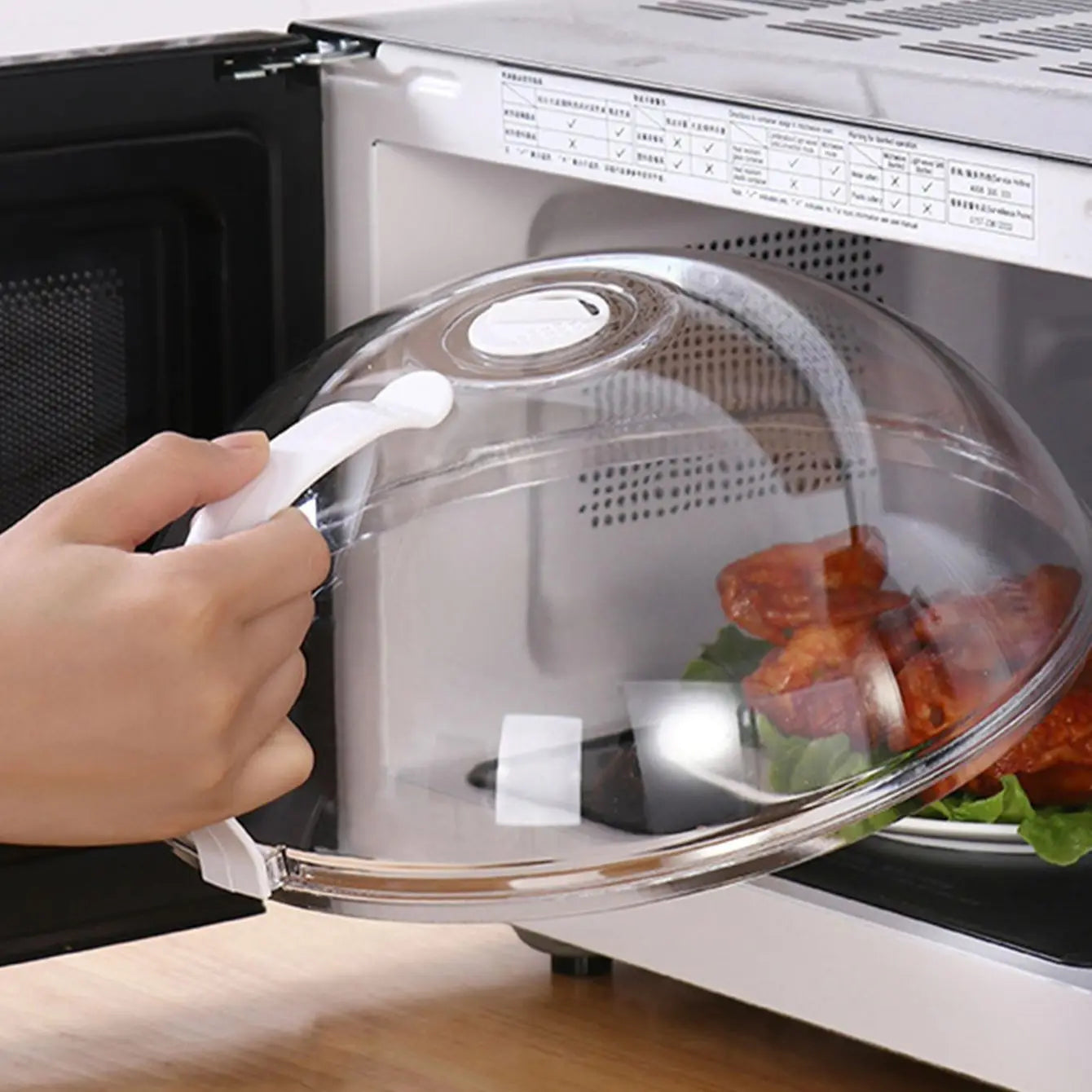 Microwave food splash proof cover,