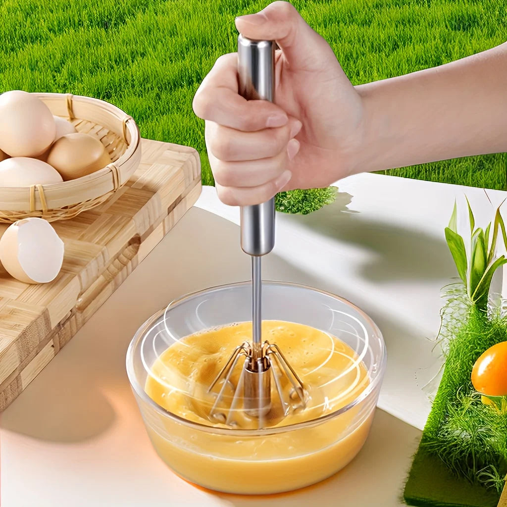 Stainless Steel Rotary Egg Beater