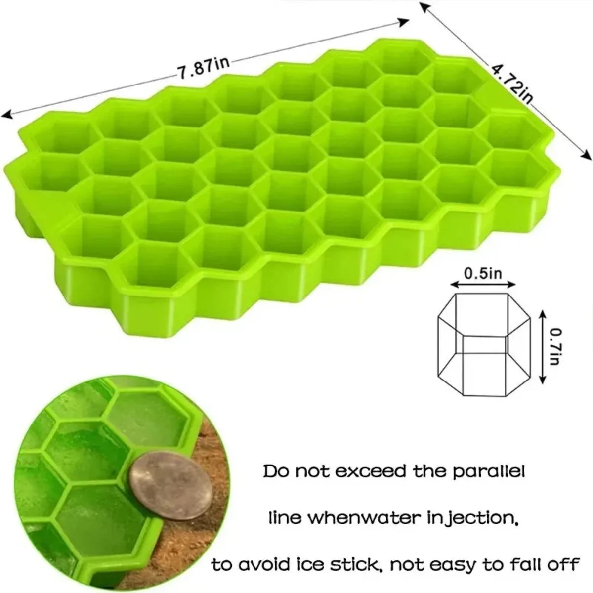 Honeycomb 37-Grid Ice Cube Tray,