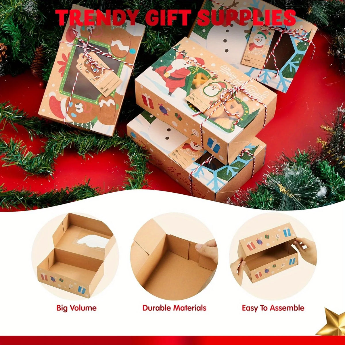 24 PCS Christmas Cookie Gift Baking Box