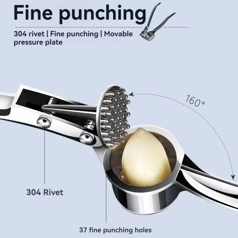 Garlic Press Zinc Alloy & Stainless Steel