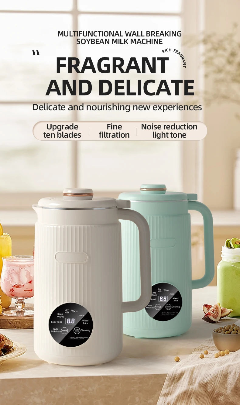 8-in-1 Multifunctional Automatic Nut Milk Machine&Coffee Maker