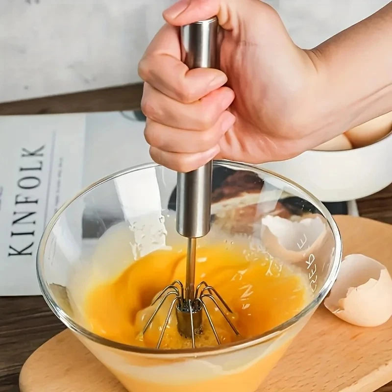Stainless Steel Rotary Egg Beater