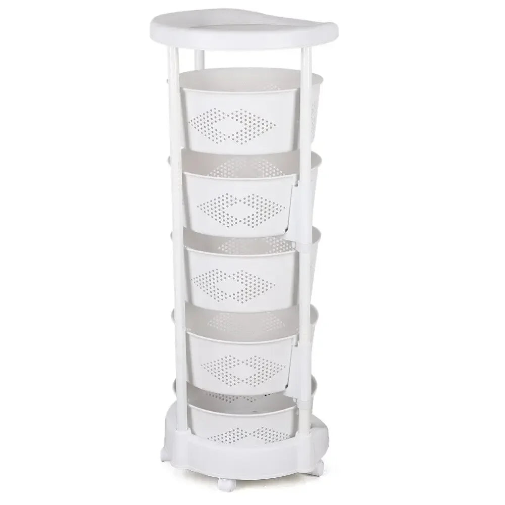 5 Tier Rotating Kitchen Organizer Rack