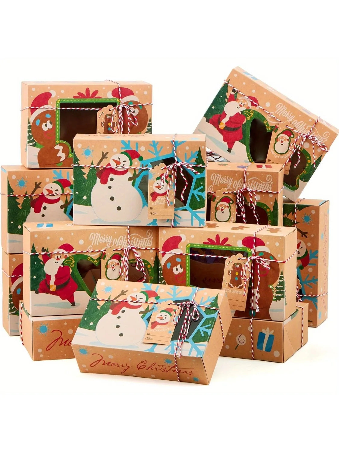 24 PCS Christmas Cookie Gift Baking Box