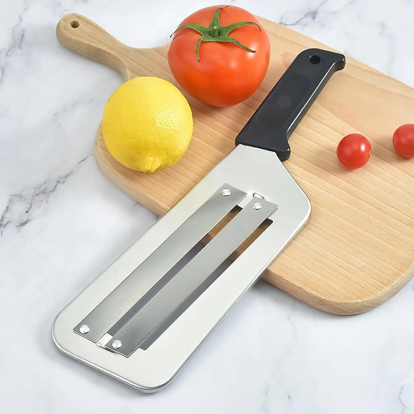 Stainless Steel Dual Blade Julienne Cutter, Cabbage Shredder for Coleslaw,