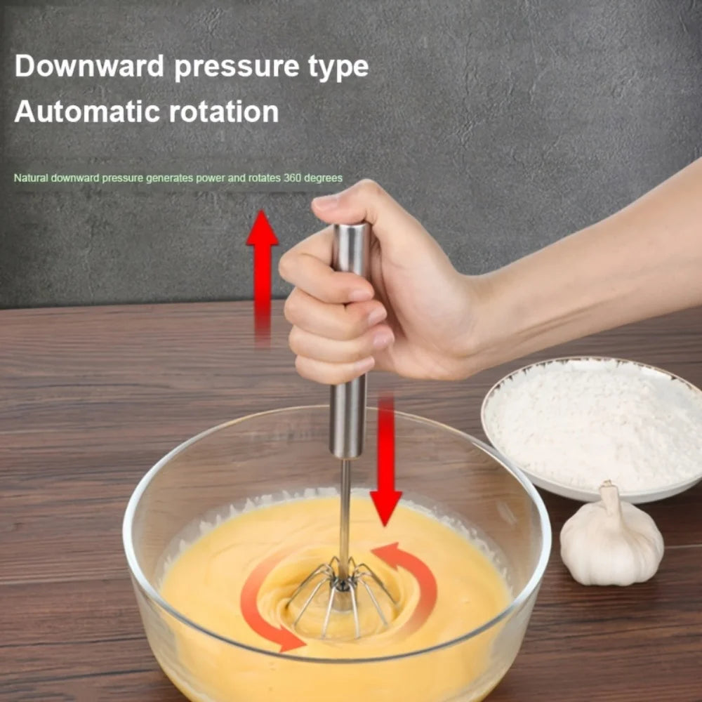 Stainless Steel Rotary Egg Beater