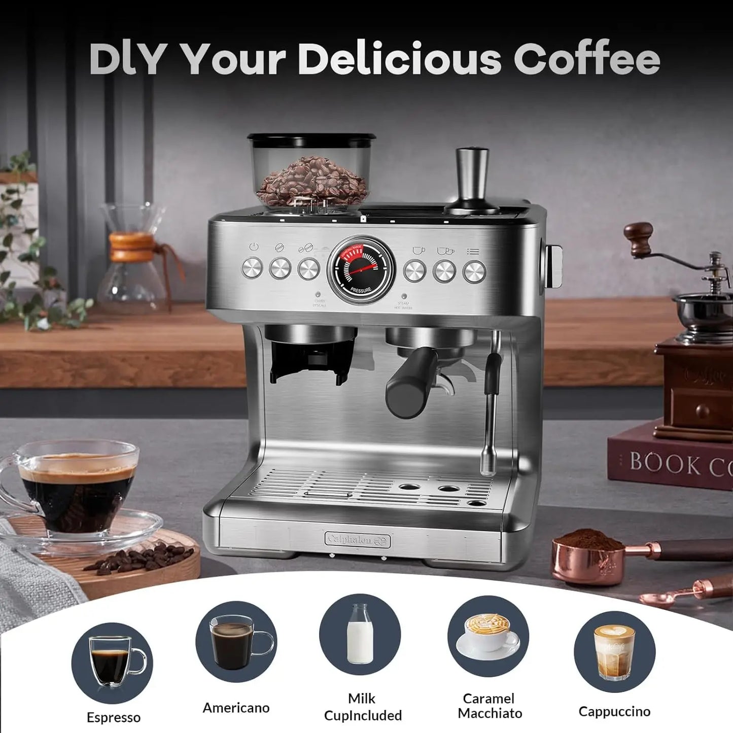 Espresso Machine with Grinder