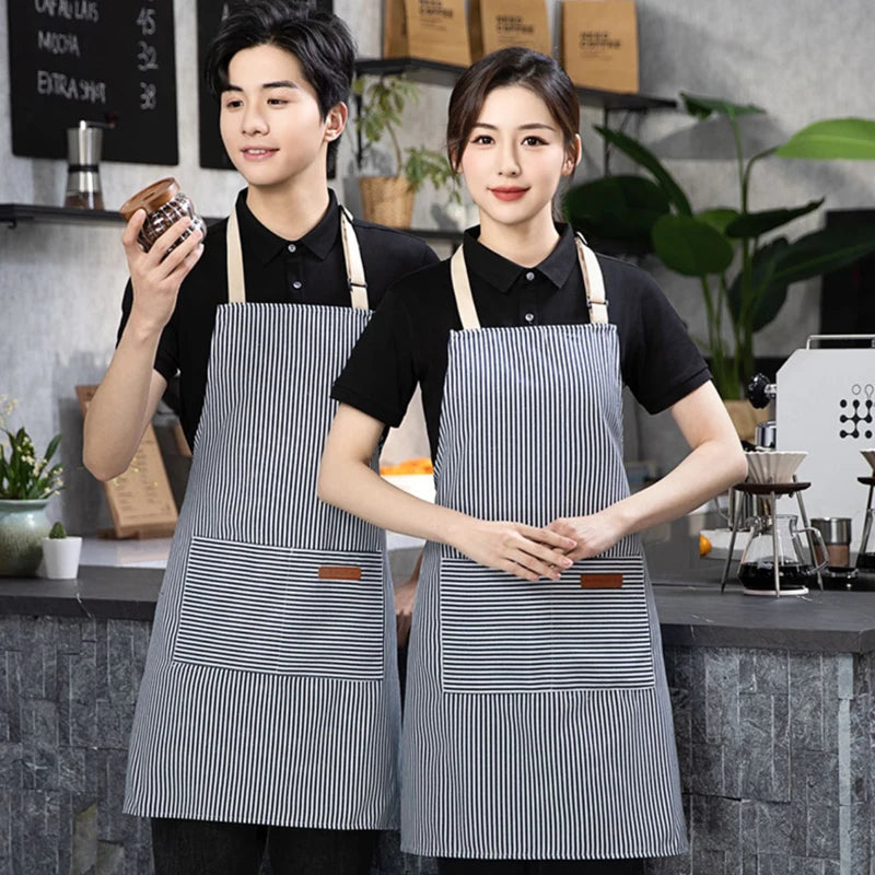 Striped Breathable Kitchen Apron