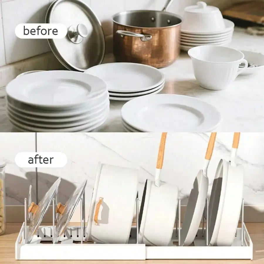 Pull-Out Pot And Pan Organizer, Kitchen Cabinet Drawer