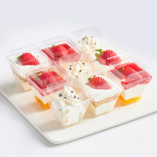 Dessert Cups with Lids and Spoons