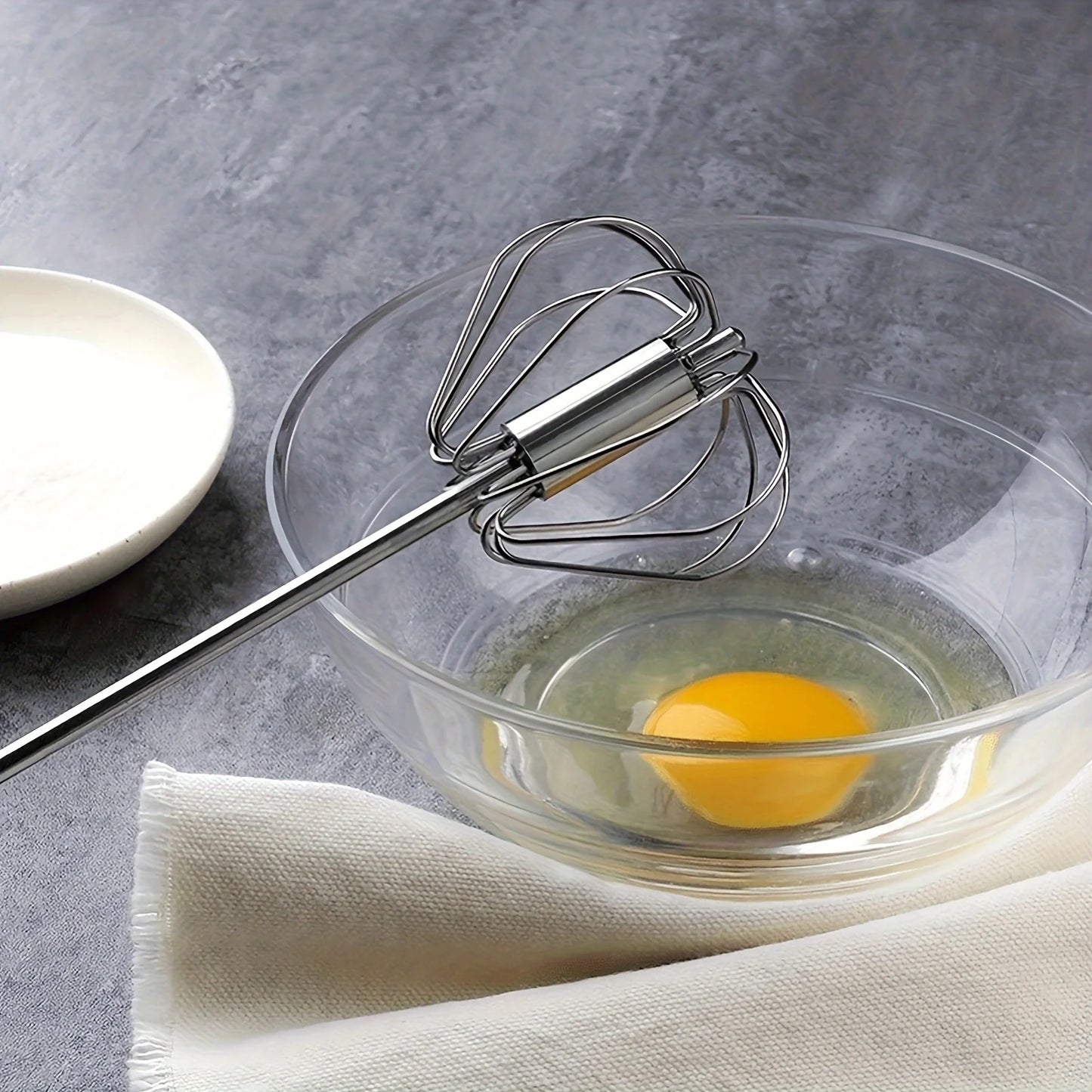 Stainless Steel Rotary Egg Beater