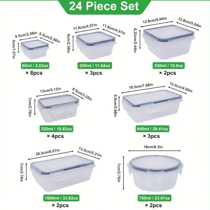 48Pcs BPA-Free Food Storage Set -