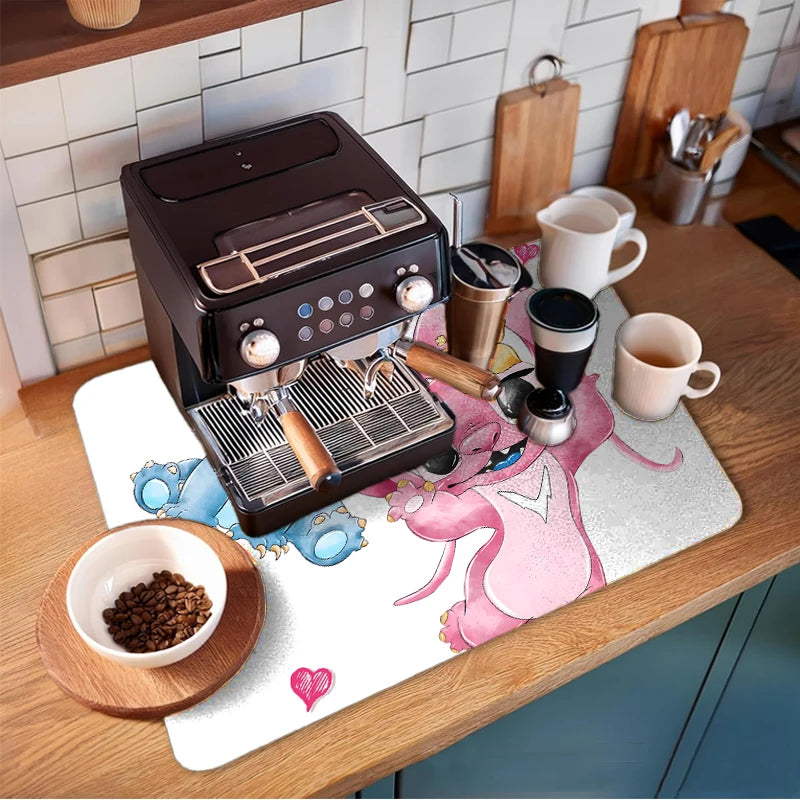 Disney Lilo Stitch Couple Drying Mat