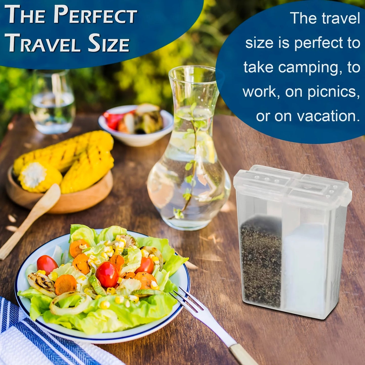 1/2pcs 2in1 Camping Seasoning Shaker Multi-Purpose Spice Jar