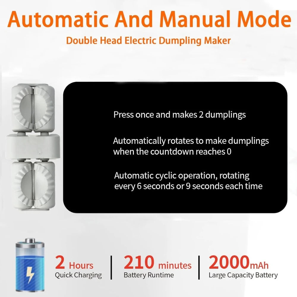 Double head automatic electric dumpling machine