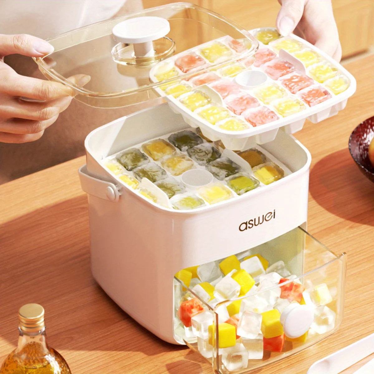 48-Cube Ice Maker with Easy-Press Lid -