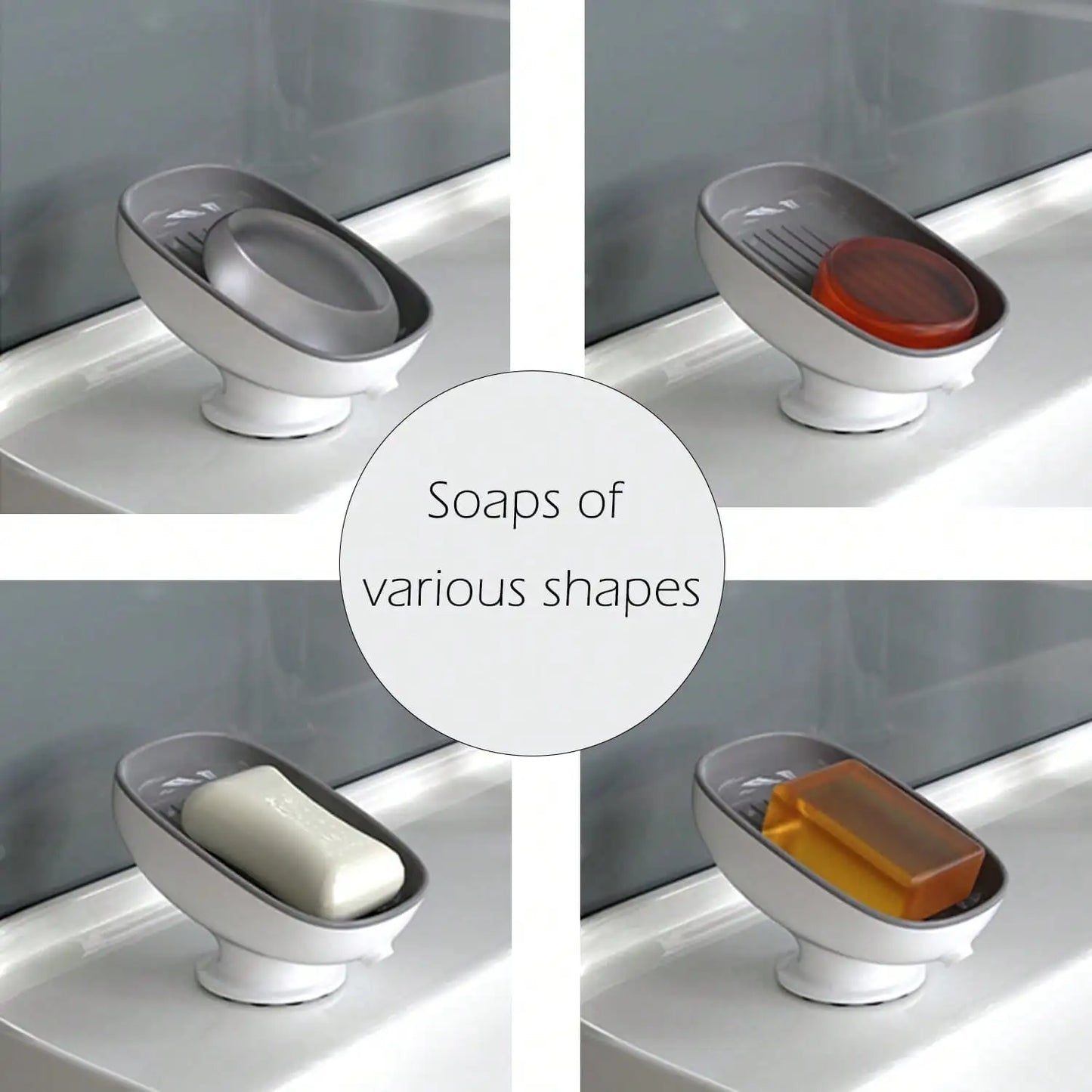 Cute Octopus Suction Cup Soap Dish With Drainage Hole,