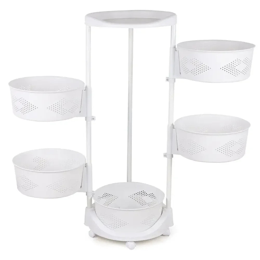 5 Tier Rotating Kitchen Organizer Rack